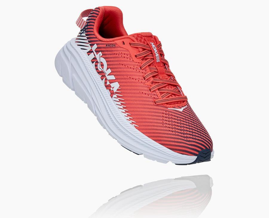 Hoka Australia One One Rincon 2 - Womens Running Shoes Red/White - RUHXZ-7460